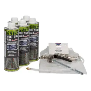 PRESTO Spr&uuml;hpistole + PETEC MULTI UBS-WAX Saugdose Unterbodenschutz 5 Liter