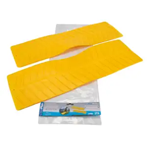 2x PROPLUS 360833 Gripmatte Anfahrhilfe Traktionsmatte Gripsystem 740x225mm GELB