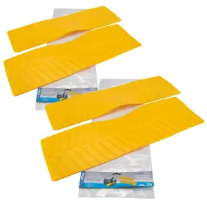 4x PROPLUS 360833 Gripmatte Anfahrhilfe Traktionsmatte Gripsystem 740x225mm GELB