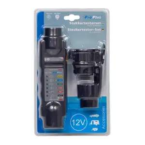 PROPLUS Steckertester-Set Beleuchtungstester mit 2 Adapter 7-polig 13-polig 12V