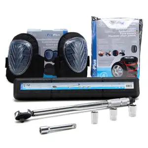 PROPLUS Drehmomentschl&uuml;ssel + 2x Kniesch&uuml;tzer + 4x Reifensack 13-18'' bis 240mm