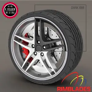 RIMBLADES Flex Felgenschutz Rim Protector & Styling SILBER bis 22 Zoll