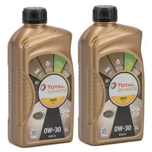 TOTAL QUARTZ INEO FIRST Motor&ouml;l &Ouml;l 0W-30 ACEA C1 C2 PSA B71 2312 - 2L 2 Liter