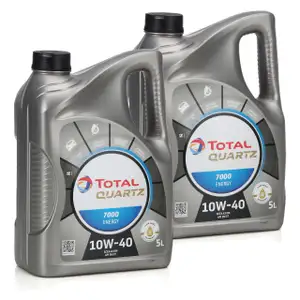 TOTAL QUARTZ 7000 ENERGY 10W-40 Motor&ouml;l 2x 5L = 10 Liter 10W40 VW 501.01/505.00