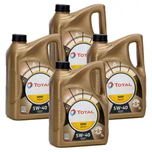 4x 5 Liter TOTAL QUARTZ 9000 ENERGY 5W-40 Motor&ouml;l f&uuml;r BMW LL-01 MB 229.5 229.3