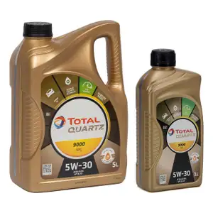 TOTAL QUARTZ 9000 FUTURE NFC 5W-30 Motor&ouml;l 6L 5W30 6 Liter f&uuml;r FORD WSS-M2C913-D