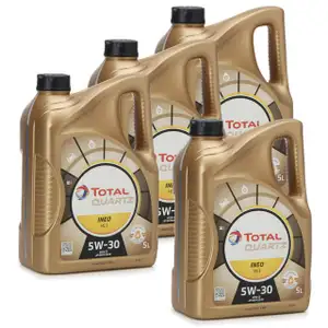 4x 5 Liter TOTAL QUARTZ INEO MC3 5W-30 Motor&ouml;l PSA B71 2297 MB 229.52 BMW LL-04