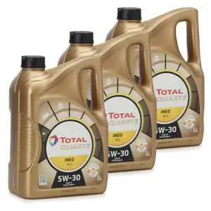 3x 5 Liter TOTAL QUARTZ INEO MC3 5W-30 Motor&ouml;l PSA B71 2297 MB 229.52 BMW LL-04