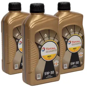 TOTAL QUARTZ INEO MC3 5W-30 Motor&ouml;l PSA B71 2297 MB 229.52 BMW LL-04 3L 3 Liter