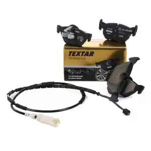 TEXTAR epad CERAMIC Bremsbel&auml;ge + Wako f&uuml;r BMW 1er E81-E88 3er E90-E93 hinten
