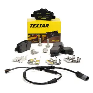 TEXTAR Bremsbel&auml;ge Bremskl&ouml;tze + Warnkontakt f&uuml;r MINI F55 F56 CABRIO F57 hinten
