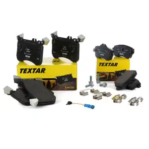 TEXTAR Bremsbel&auml;ge + Wako Mercedes W176 C117 X117 X156 45AMG vorne + hinten