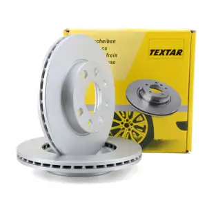 TEXTAR Bremsscheiben f&uuml;r Opel Corsa C 1.0 1.2 1.4 1.3/1.7DI/CDTI mit ABS vorne