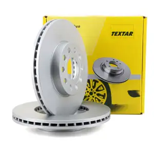 TEXTAR Bremsscheiben Satz f&uuml;r Audi A3 8P 8V VW Eos Golf 5 6 7 Polo Touran vorne