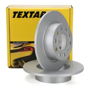 TEXTAR Bremsscheiben f&uuml;r AUDI A3 VW CADDY EOS GOLF 5 6 JETTA SCIROCCO hinten