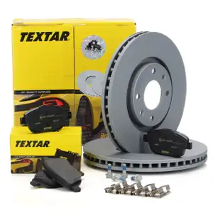TEXTAR Bremsscheiben + Bel&auml;ge CITROEN C3 I II C4 CACTUS DS3 PEUGEOT 2008 vorne