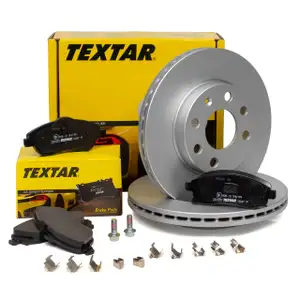 TEXTAR Bremsscheiben + Bremsbel&auml;ge OPEL CORSA C 1.0 + 1.2 + 1.7 DI mit ABS vorne