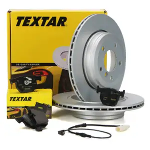 TEXTAR Bremsscheiben + Bremsbel&auml;ge + Wako BMW 5er E60 6er E63 E64 630i hinten