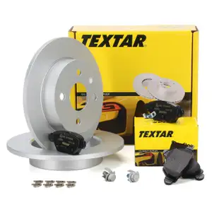 TEXTAR Bremsen Bremsscheiben + Bremsbel&auml;ge Set f&uuml;r OPEL ASTRA G 4-Loch hinten