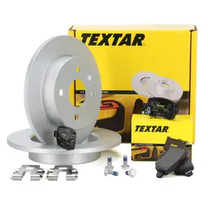 TEXTAR Bremsscheiben + Bremsbel&auml;ge f&uuml;r OPEL ASTRA G COMBO MERIVA A 5-Loch hinten
