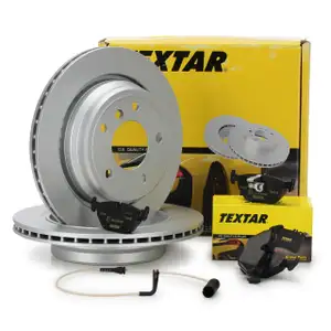 TEXTAR Bremsscheiben + Bel&auml;ge + Wako BMW 5er E39 LIMO 520-540i 520-530d hinten