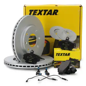 TEXTAR Bremsen Bremsscheiben + Bremsbel&auml;ge + Wako f&uuml;r Peugeot 205 309 I II vorne
