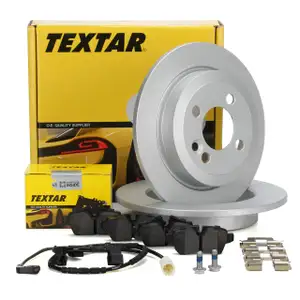 TEXTAR Bremsscheiben + Bremsbel&auml;ge + Wako MIN R57 R55 ONE / COOPER / S hinten