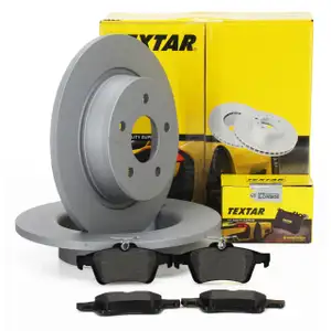TEXTAR Bremsscheiben + Bremsbel&auml;ge f&uuml;r FORD GRAND / C-MAX II KA+ KUGA II hinten