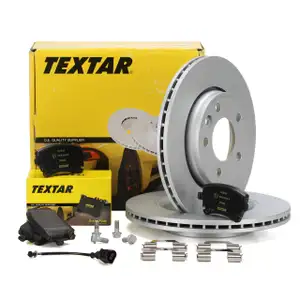 TEXTAR Bremsscheiben + Bremsbel&auml;ge + Wako f&uuml;r VW MULTIVAN TRANSPORTER T5 hinten