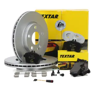 TEXTAR Bremsscheiben + Bel&auml;ge + Wako MERCEDES A-KLASSE W169 B-KLASSE W245 vorne