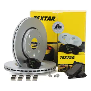 TEXTAR Bremsscheiben Bel&auml;ge CITROEN C1 PEUGEOT 107 108 TOYOTA AYGO B1 B4 vorne