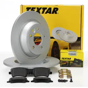 TEXTAR Bremsen Bremsscheiben + Bremsbel&auml;ge f&uuml;r FORD GALAXY S-MAX (WA6) hinten