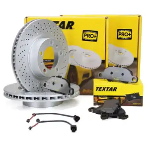 TEXTAR Bremsscheiben + Bel&auml;ge + Wako PORSCHE 718 Boxster Cayman 982 2.0 vorne