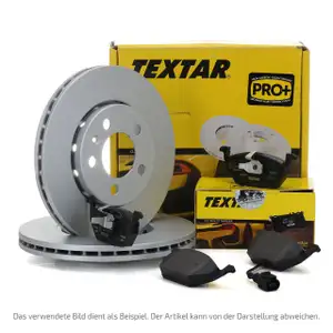 TEXTAR Bremsscheiben + Bremsbel&auml;ge + Wako f&uuml;r AUDI A6 (4F C6) PR-1ZL/1LH vorne