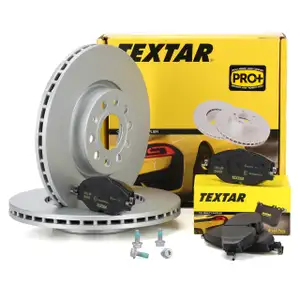 TEXTAR Bremsscheiben + Bel&auml;ge SKODA KAROQ VW ARTEON GOLF 7 PASSAT TIGUAN vorne