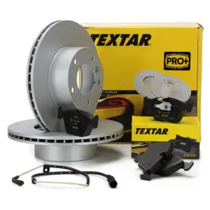 TEXTAR Bremsscheiben + Bremsbel&auml;ge + Wako BMW 5er E39 520-535i 520-530d vorne