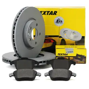 TEXTAR Bremsscheiben + Bel&auml;ge f&uuml;r FORD GALAXY S-MAX VOLVO S60 S80 V60 V70 vorne