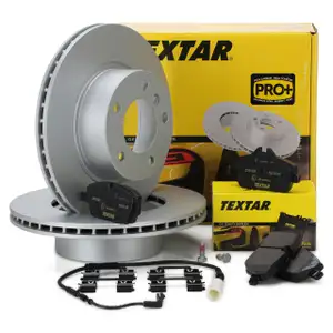 TEXTAR Bremsscheiben + Bel&auml;ge Wako f&uuml;r BMW 1er E81 E82 E87 E88 bis 03.2010 vorne