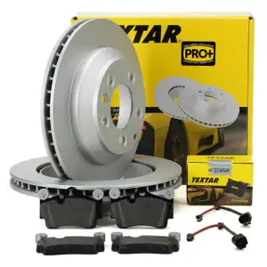 TEXTAR Bremsscheiben + Bel&auml;ge + Wako AUDI Q7 PORSCHE CAYENNE VW TOUAREG hinten