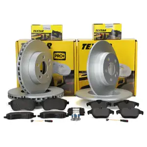 TEXTAR Bremsscheiben Bel&auml;ge Wako MERCEDES W204 C204 S204 A207 C207 vorne hinten