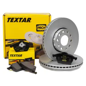 TEXTAR Bremsscheiben + Bremsbel&auml;ge f&uuml;r AUDI A4 (8D B5) VW PASSAT (3B2 3B5) vorne