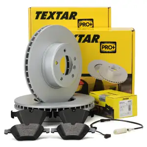 TEXTAR Bremsen Bremsscheiben + Bremsbel&auml;ge + Wako f&uuml;r BMW E60 E61 E63 E64 vorne
