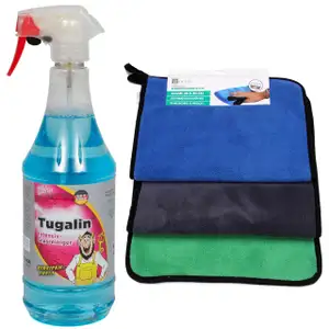 TUGA Tugalin Intensiv-Glasreiniger Scheibenreiniger 1L + 3x ROCCO Mikrofasertuch