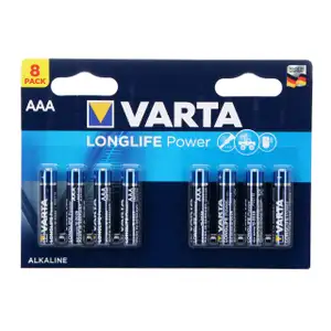 8x VARTA Batterie LONGLIFE POWER Alkaline AAA LR03 Micro 1,5V
