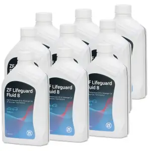 9x 1 Liter ZF PARTS Getriebe&ouml;l Automatikgetriebe&ouml;l LifeGuard FLUID 8 HP