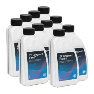 10x 1 Liter ZF PARTS Getriebe&ouml;l Automatikgetriebe&ouml;l LifeGuard FLUID 5 HP