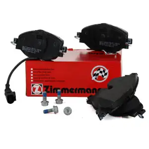 ZIMMERMANN Bremsbel&auml;ge + Wako AUDI A3 Q2 TT SEAT SKODA VW GOLF 7 PASSAT vorne