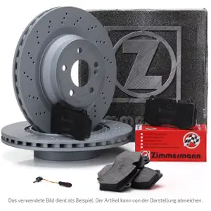 ZIMMERMANN Bremsen Kit Bremsscheiben + Bel&auml;ge +Wako MERCEDES R230 280-350 hinten