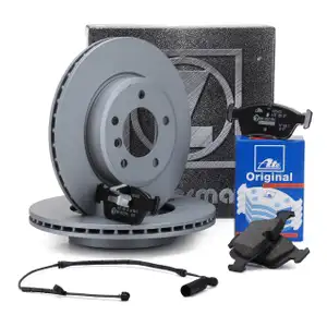 ZIMMERMANN Bremsen Bremsscheiben + ATE Bremsbel&auml;ge + Wako f&uuml;r BMW E46 Z4 vorne
