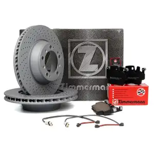 ZIMMERMANN Bremsscheiben + Bremsbel&auml;ge + Wako f&uuml;r PORSCHE 911 (996) 3.6 hinten